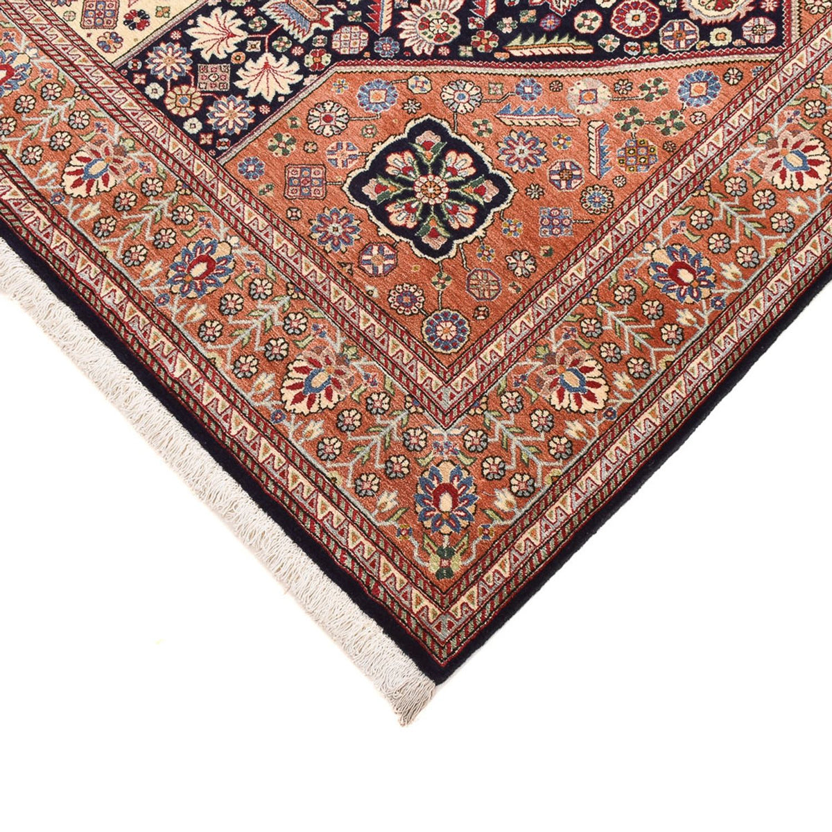 Dywan Gabbeh - Kashkuli perski - 205 x 144 cm - ciemnoniebieski