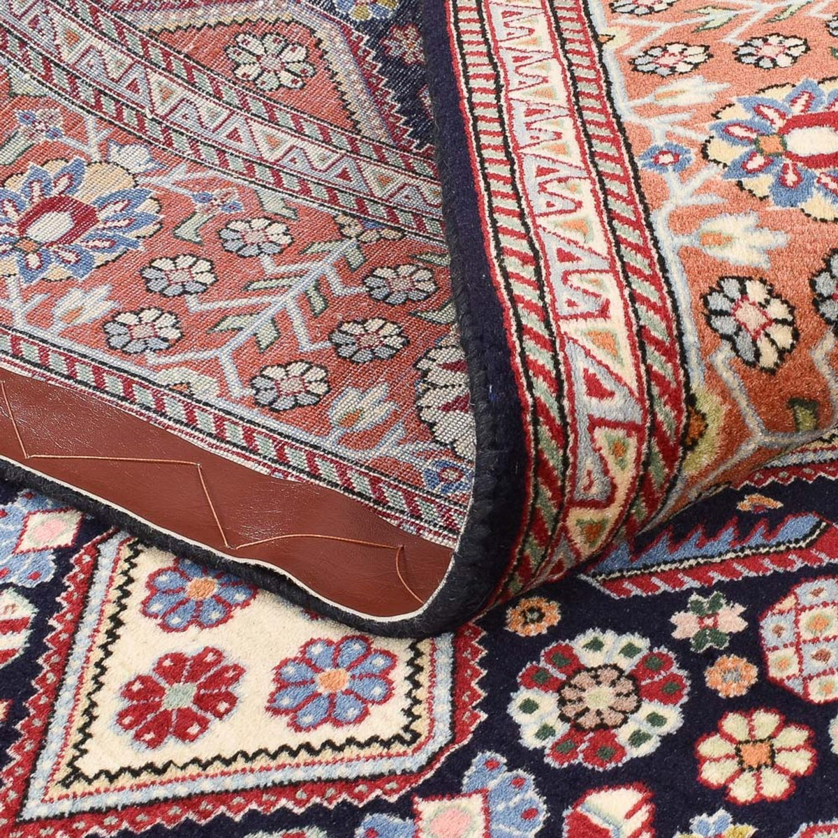 Dywan Gabbeh - Kashkuli perski - 205 x 144 cm - ciemnoniebieski