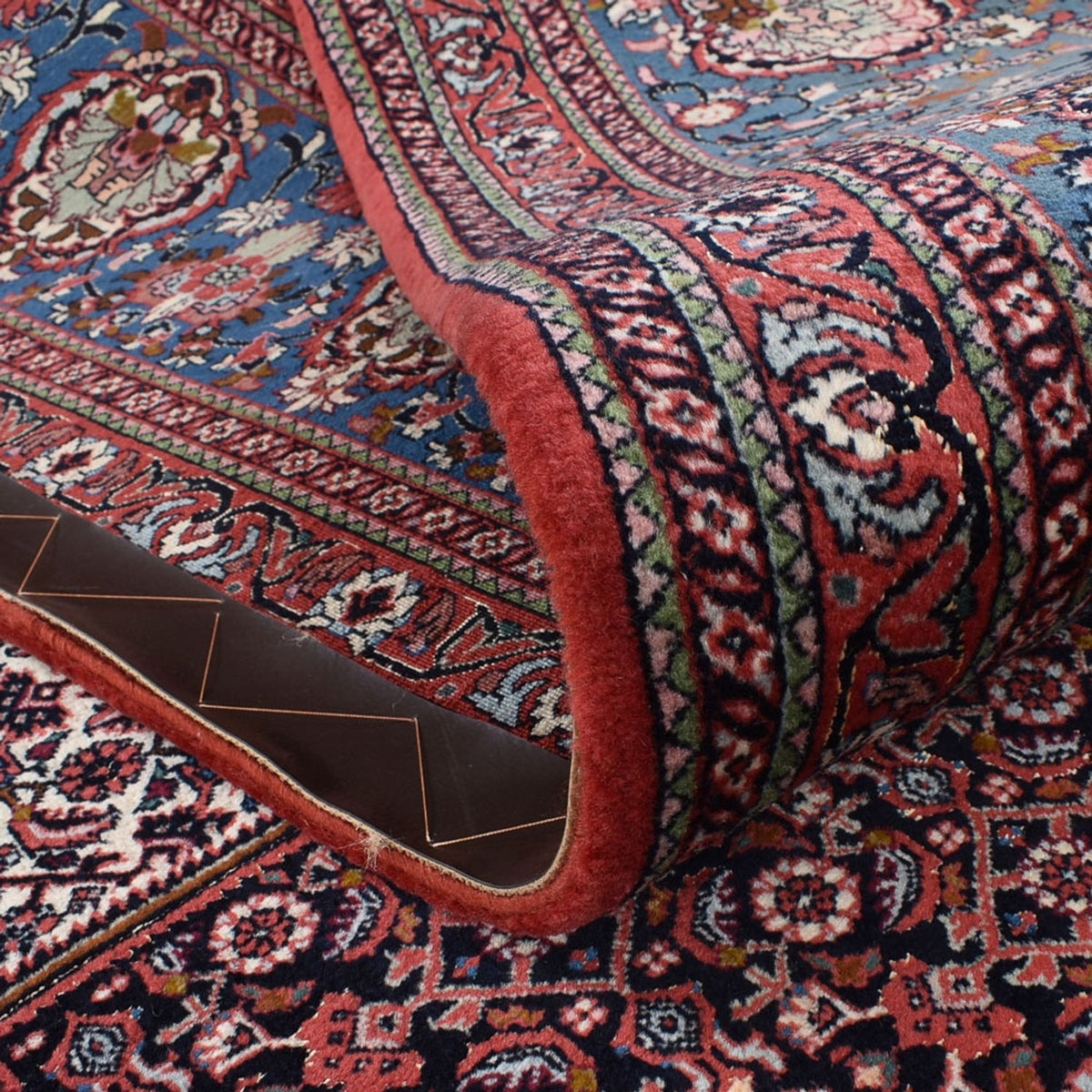 Dywan perski - Bijar - 395 x 302 cm - ciemna czerwień