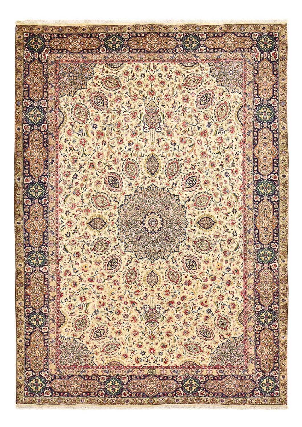 Dywan perski - Tabriz - Królewski - 336 x 235 cm - beżowy
