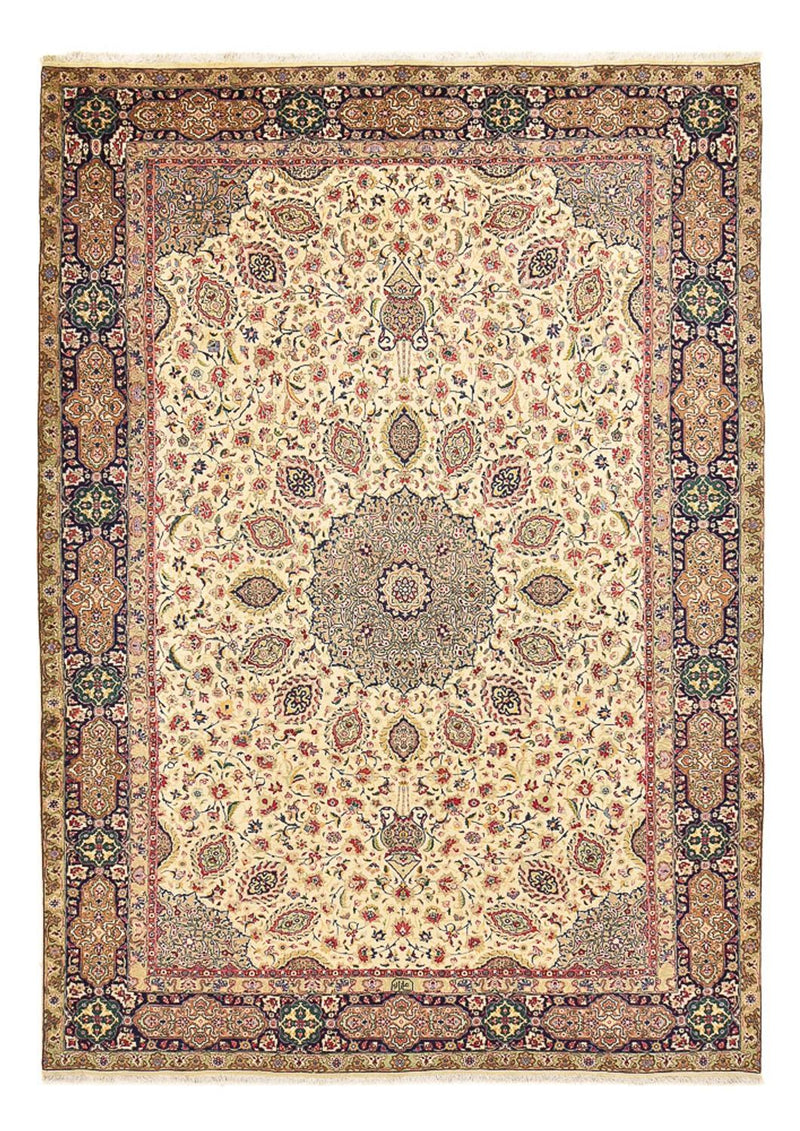 Dywan perski - Tabriz - Królewski - 336 x 235 cm - beżowy