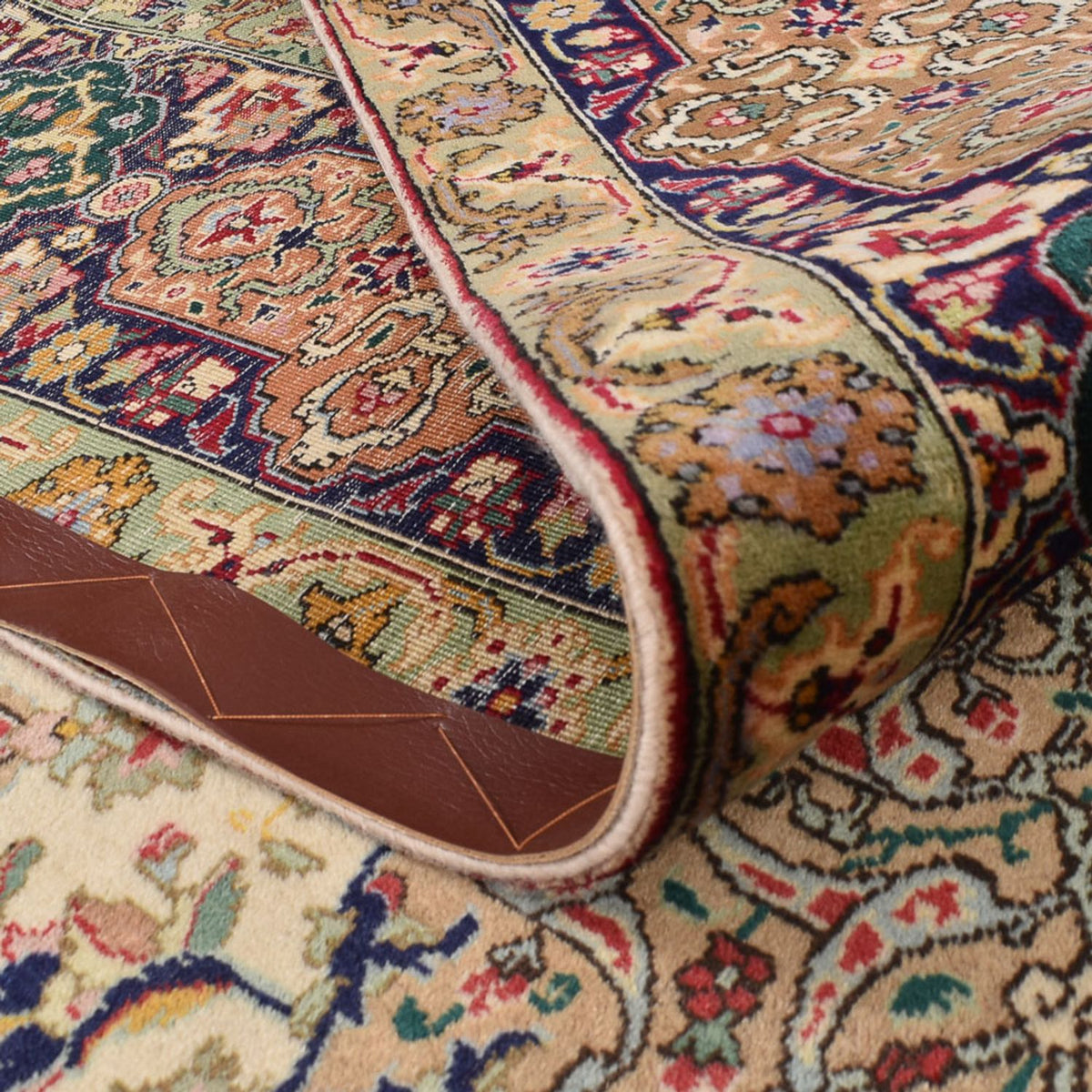 Dywan perski - Tabriz - Królewski - 336 x 235 cm - beżowy