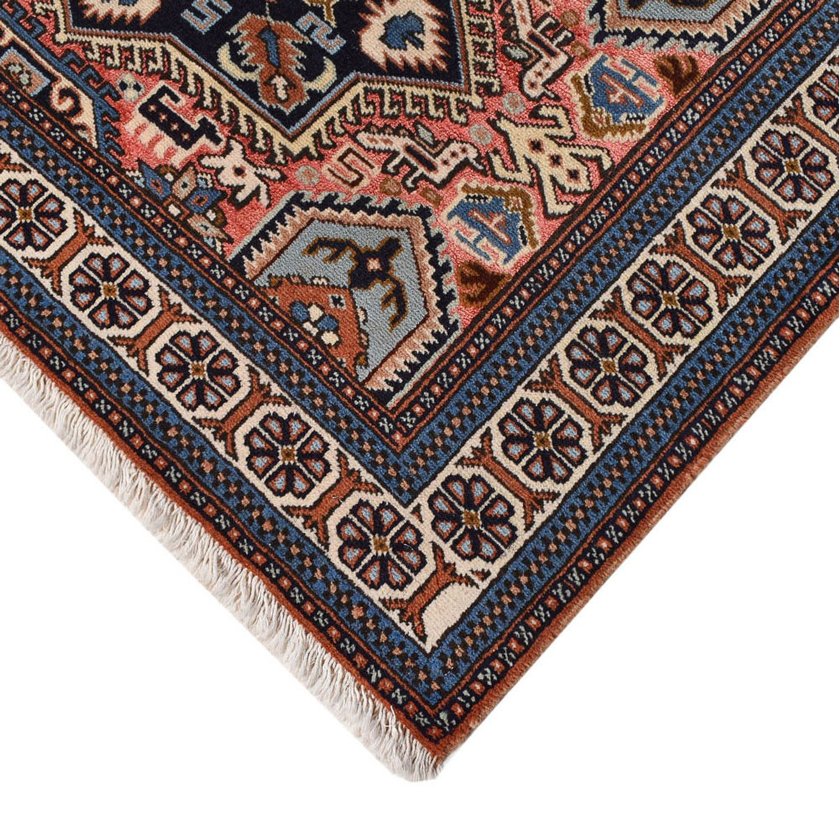 Dywan perski - Keshan - 183 x 130 cm - jasna czerwień