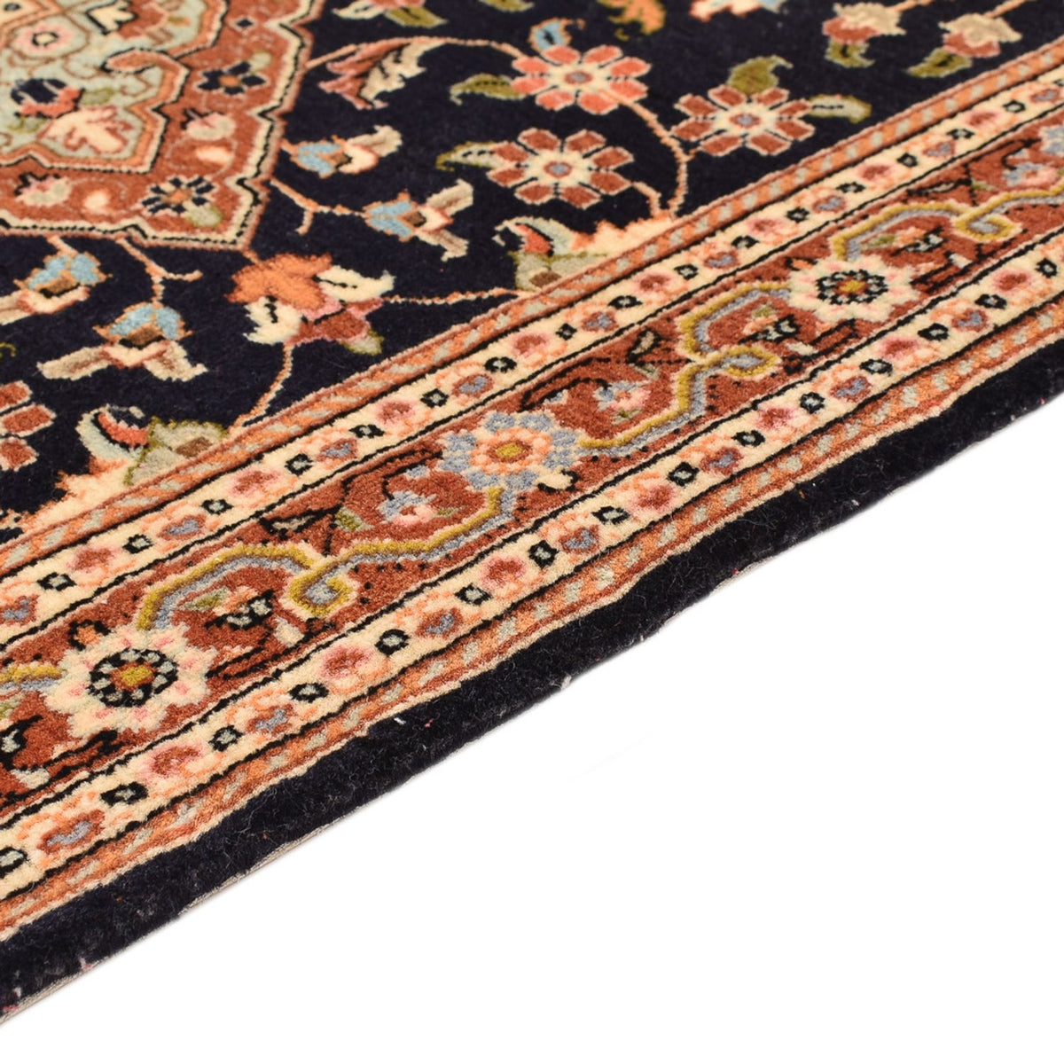 Qom Dywan 70x105cm - Dywan perski - ciemnoniebieski