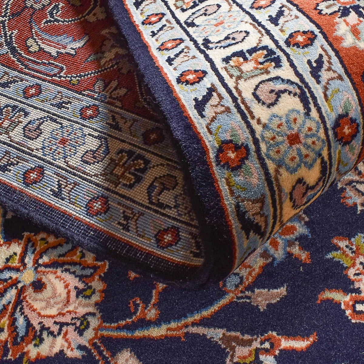 Dywan perski - Klasyczny - 343 x 246 cm - ciemnoniebieski