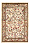 Qom Dywan 106x156cm - Dywan perski - Prostokątny / Kremowy / 106 x 156 cm Prostokątny