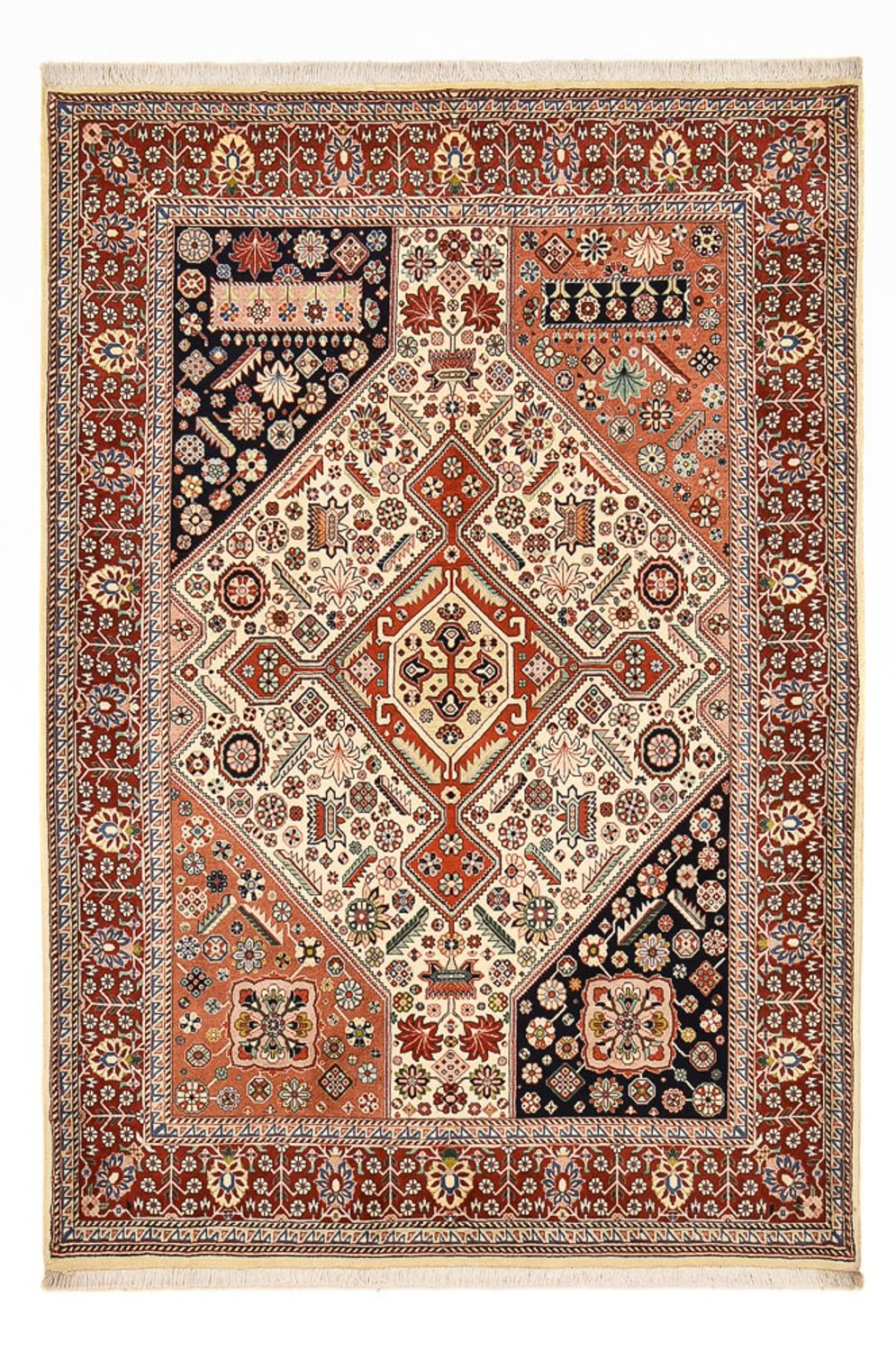 Dywan Gabbeh - Kashkuli perski - 215 x 146 cm - wielokolorowy