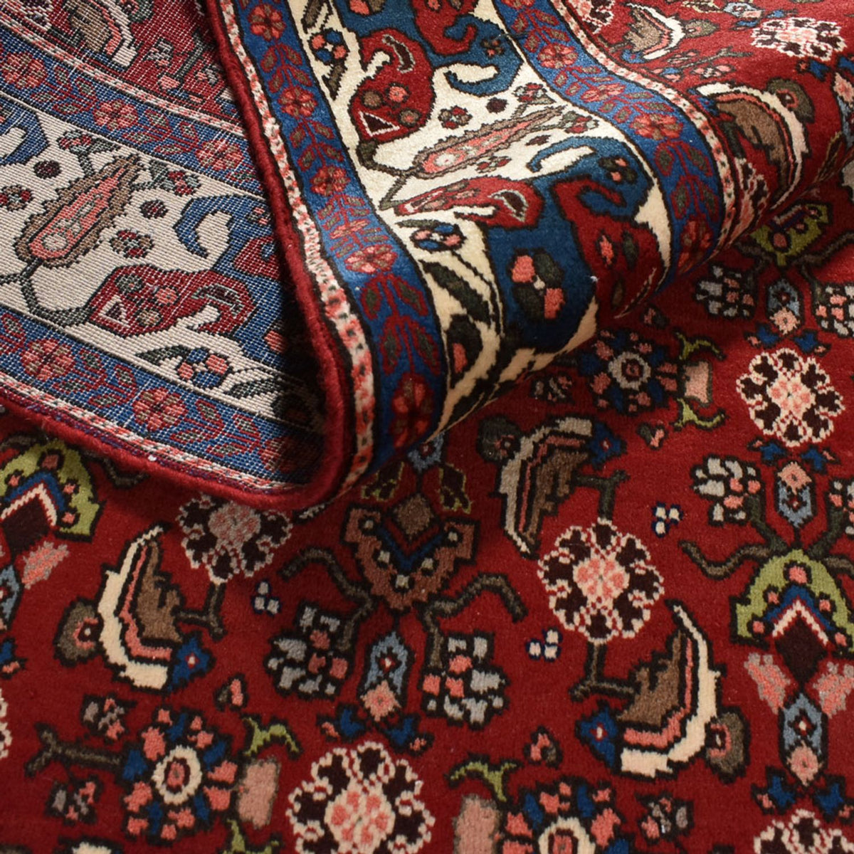 Dywan perski - Bijar - 316 x 204 cm - ciemna czerwień