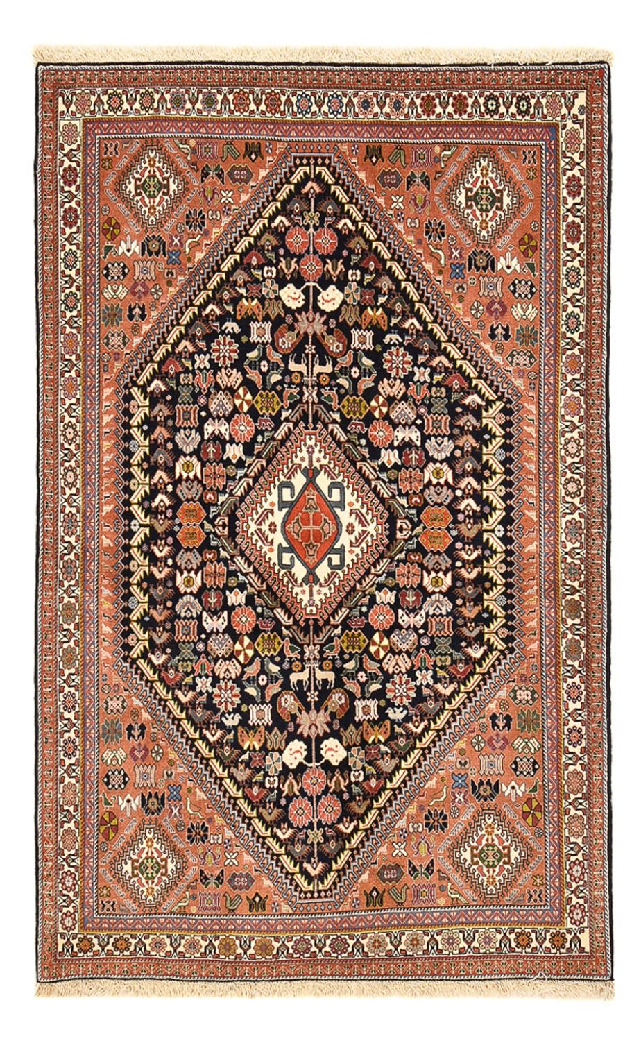 Dywan Gabbeh - Kashkuli perski - 207 x 130 cm - ciemnoniebieski