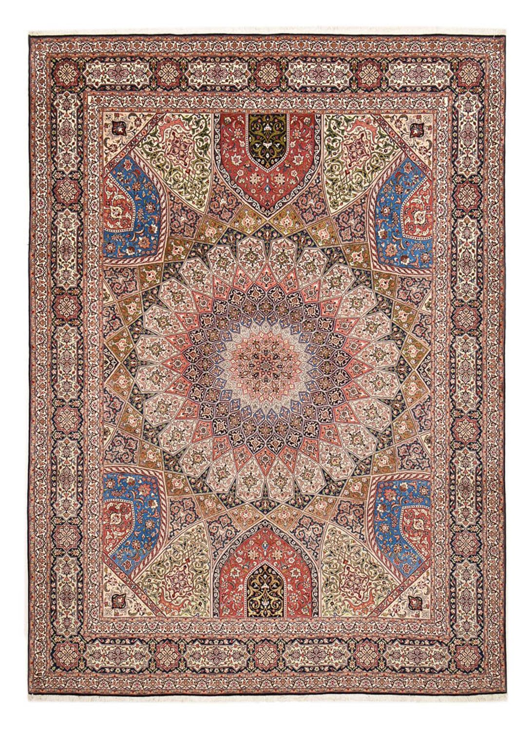 Dywan perski - Tabriz - Królewski - 411 x 302 cm - wielokolorowy