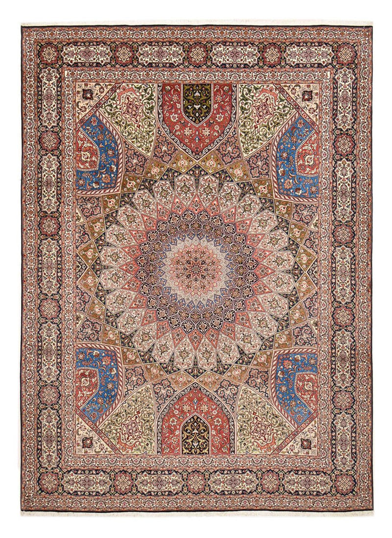 Dywan perski - Tabriz - Królewski - 411 x 302 cm - wielokolorowy