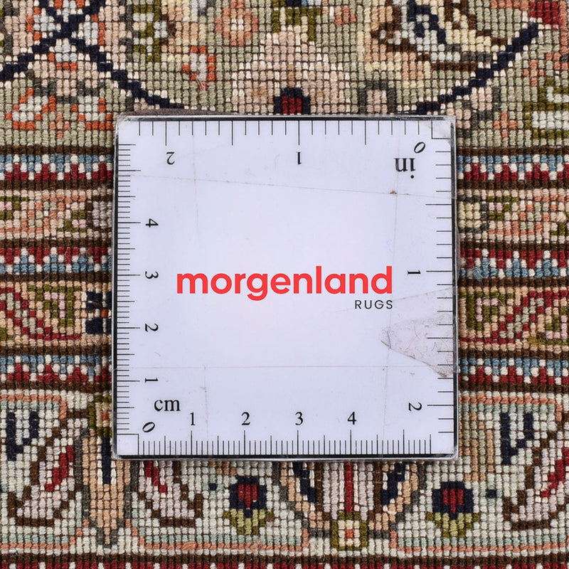 Dywan perski - Tabriz - Królewski - 407 x 301 cm - ciemny beż