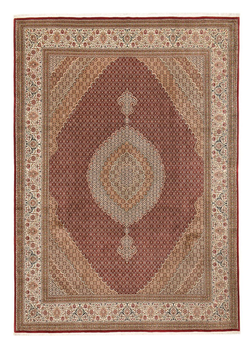 Dywan perski - Tabriz - Królewski - 410 x 302 cm - ciemny beż