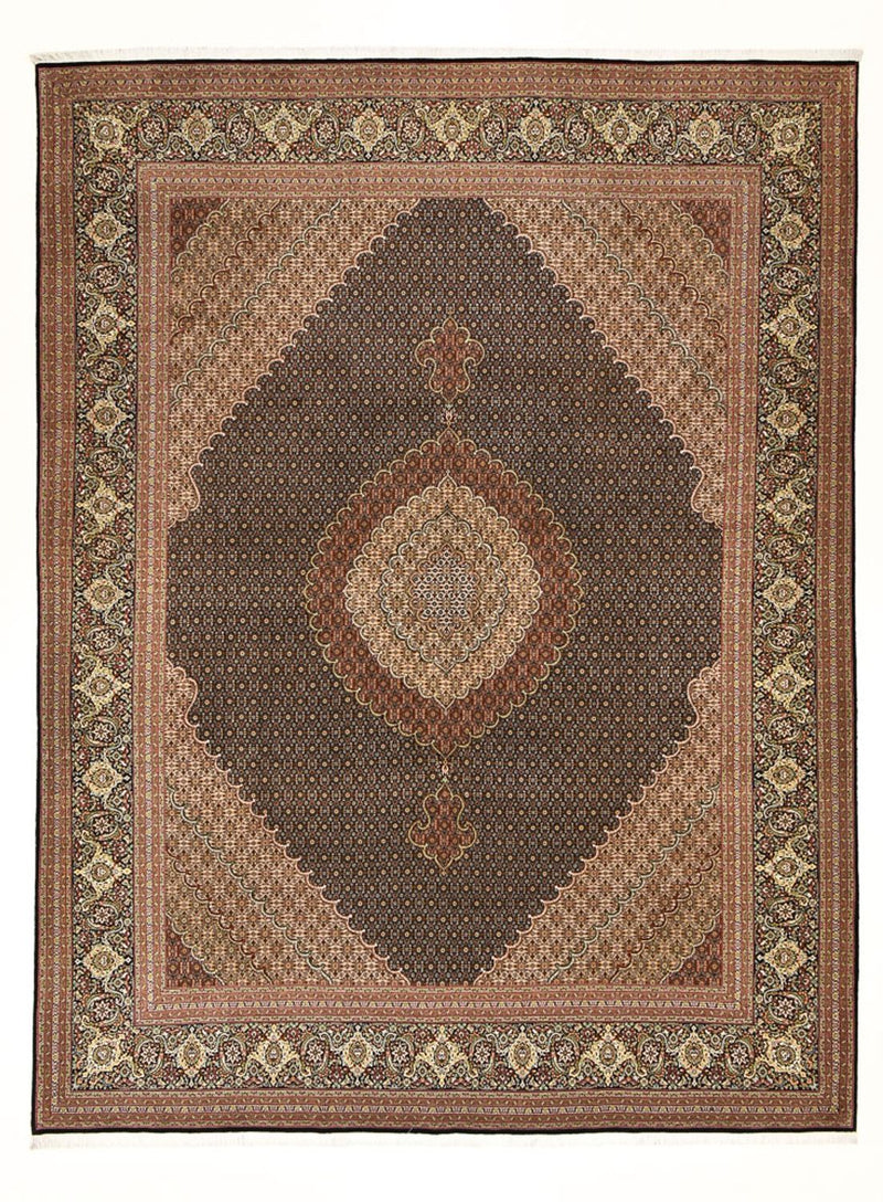 Dywan perski - Tabriz - Królewski - 400 x 300 cm - ciemny camel