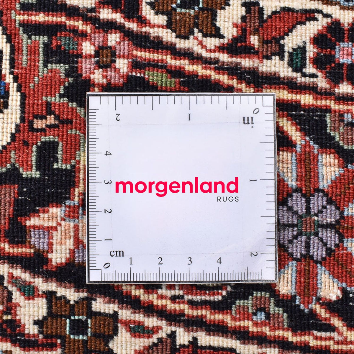 Dywan perski - Bijar okrągły  - 150 x 150 cm - ciemna czerwień