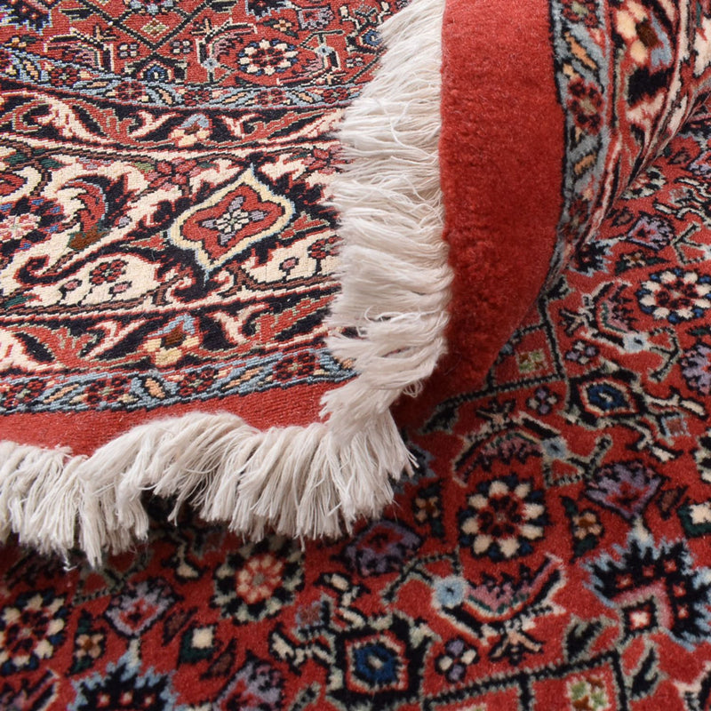 Dywan perski - Bijar okrągły  - 170 x 170 cm - ciemna czerwień