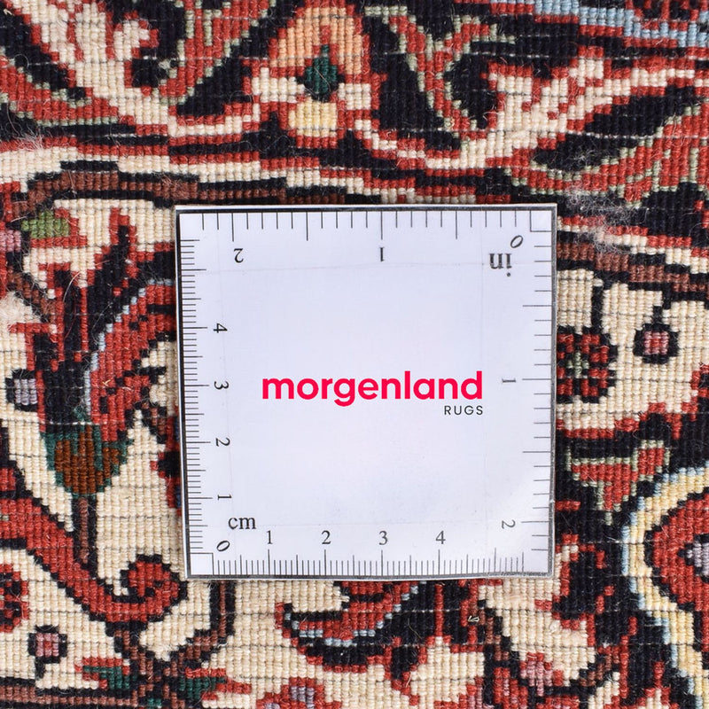 Dywan perski - Bijar okrągły  - 170 x 170 cm - ciemna czerwień