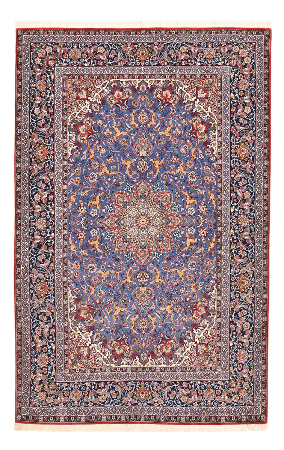 Dywan perski - Isfahan - Premium - 245 x 154 cm - niebieski
