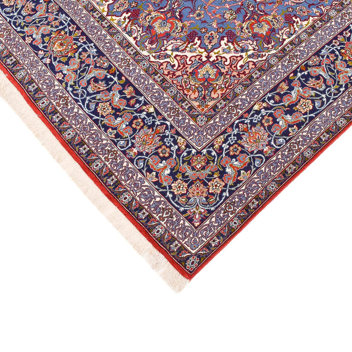 Dywan perski - Isfahan - Premium - 245 x 154 cm - niebieski