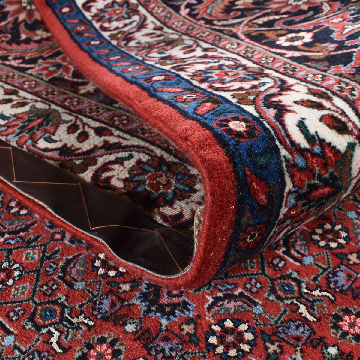 Dywan perski - Bijar - 490 x 350 cm - bordowa czerwień
