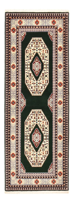 Biegacz Dywan perski - Tabriz - Królewski - 202 x 74 cm - ciemnoniebieski