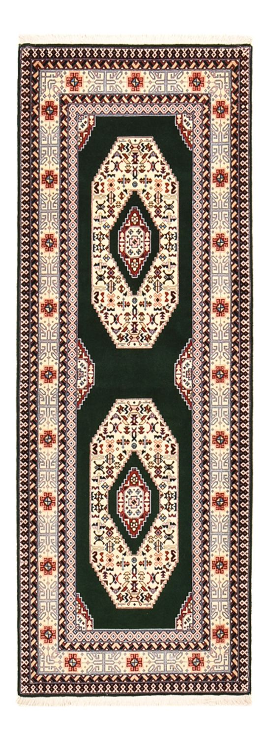 Biegacz Dywan perski - Tabriz - Królewski - 202 x 74 cm - ciemnoniebieski