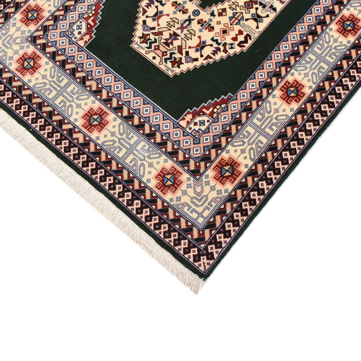 Biegacz Dywan perski - Tabriz - Królewski - 202 x 74 cm - ciemnoniebieski