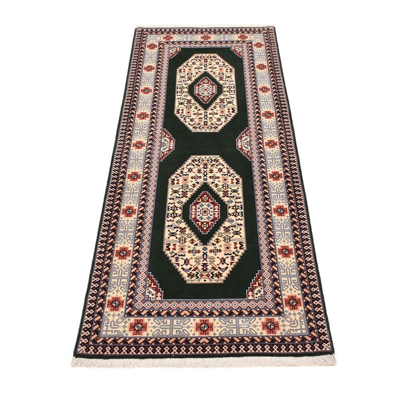 Biegacz Dywan perski - Tabriz - Królewski - 202 x 74 cm - ciemnoniebieski