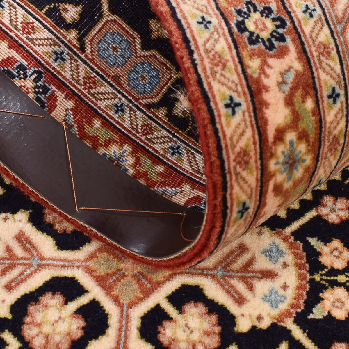 Biegacz Perski dywan - Ghom - Królewski - 200 x 51 cm - ciemny beż