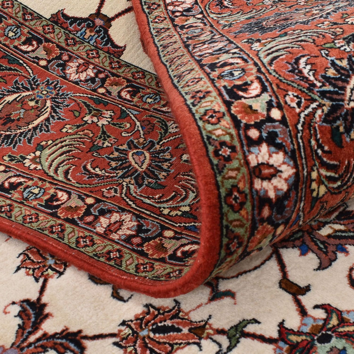 Dywan perski - Bijar kwadratowy  - 251 x 241 cm - kremowy