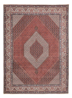 Dywan perski - Bijar - 410 x 304 cm - bordowa czerwień