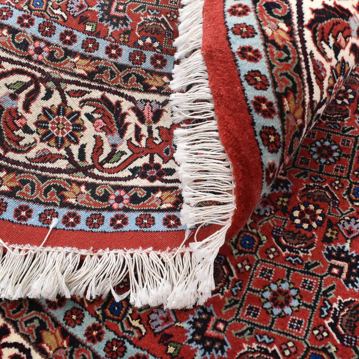 Dywan perski - Bijar okrągły  - 150 x 150 cm - ciemna czerwień