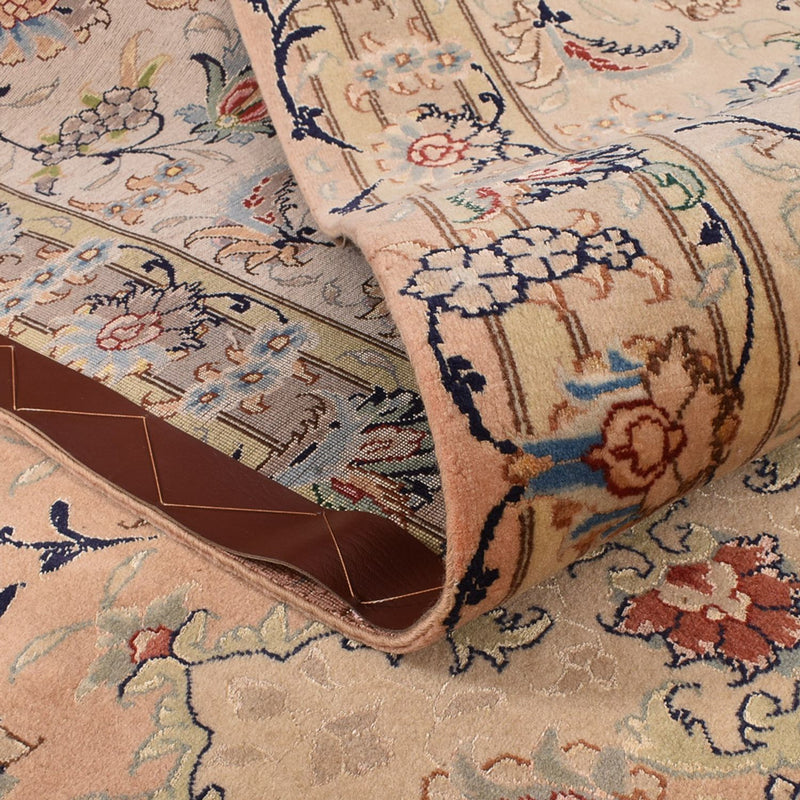 Dywan perski - Tabriz - Królewski - 367 x 258 cm - ciemny beż