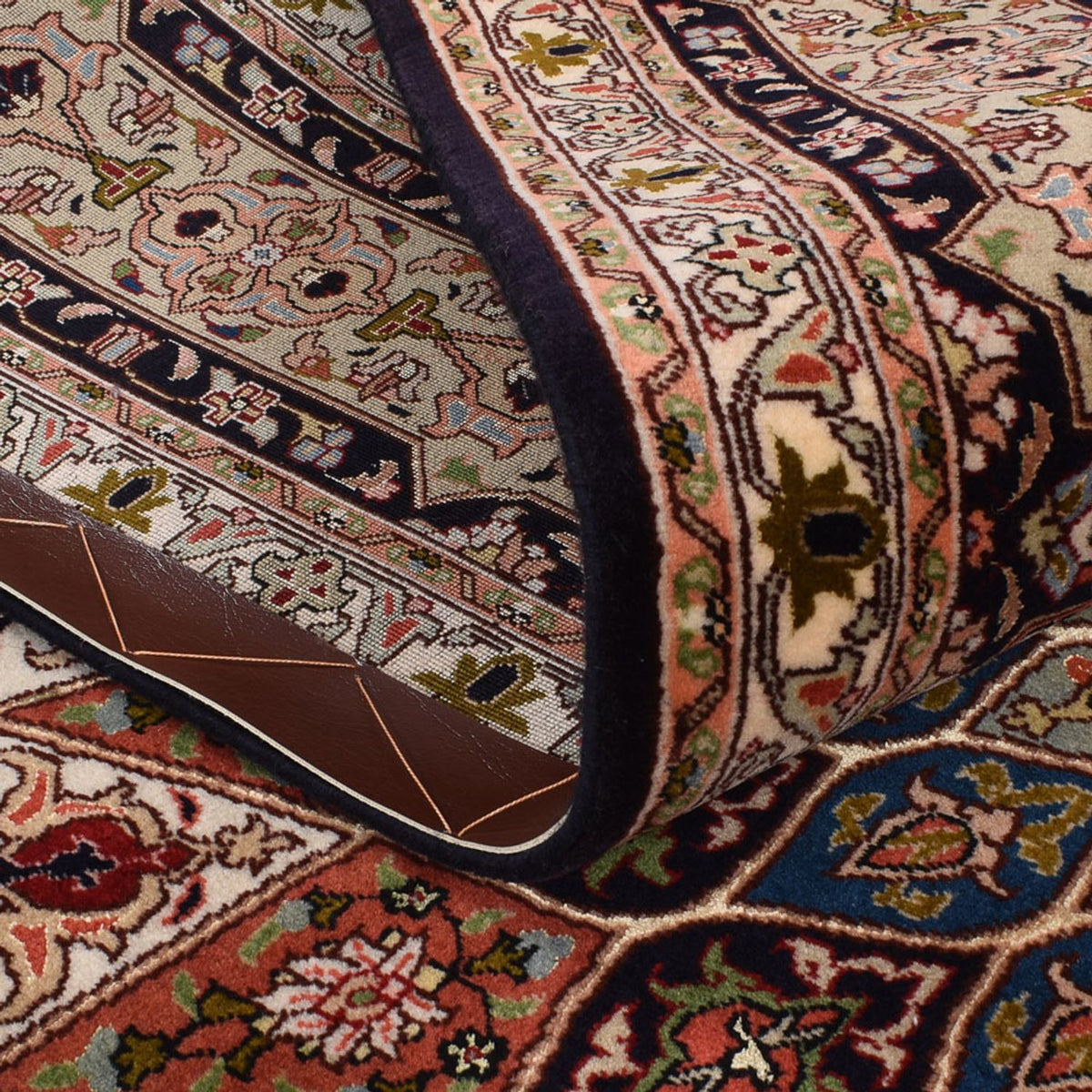 Dywan perski - Tabriz - Królewski - 260 x 205 cm - ciemny beż