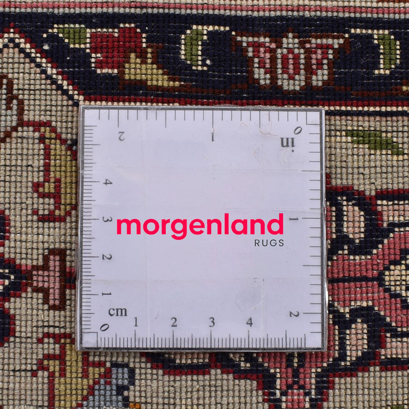 Dywan perski - Tabriz - Królewski - 250 x 208 cm - ciemny beż