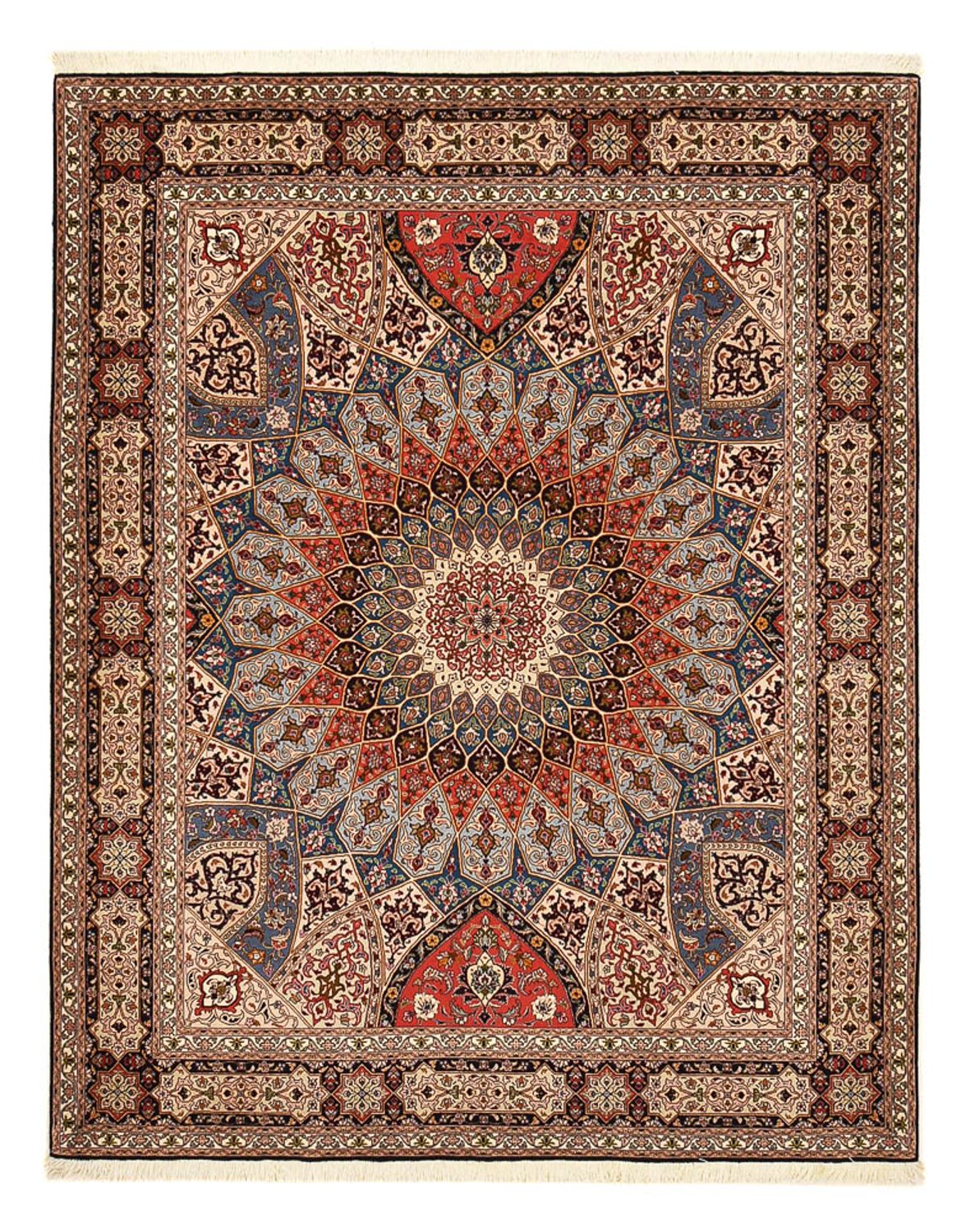 Dywan perski - Tabriz - Królewski - 255 x 205 cm - ciemny beż