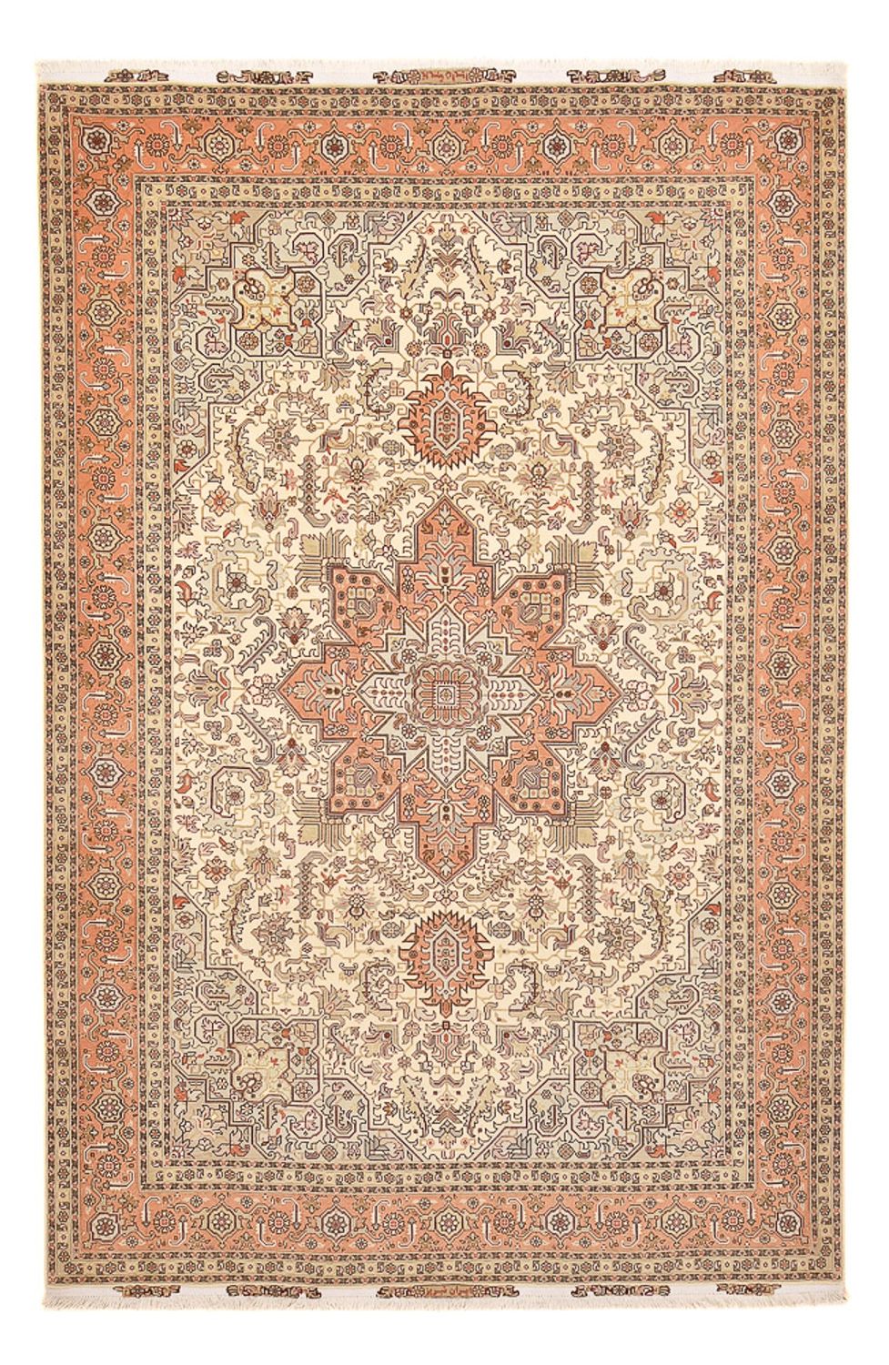 Dywan perski - Tabriz - Królewski - 312 x 205 cm - piaskowy