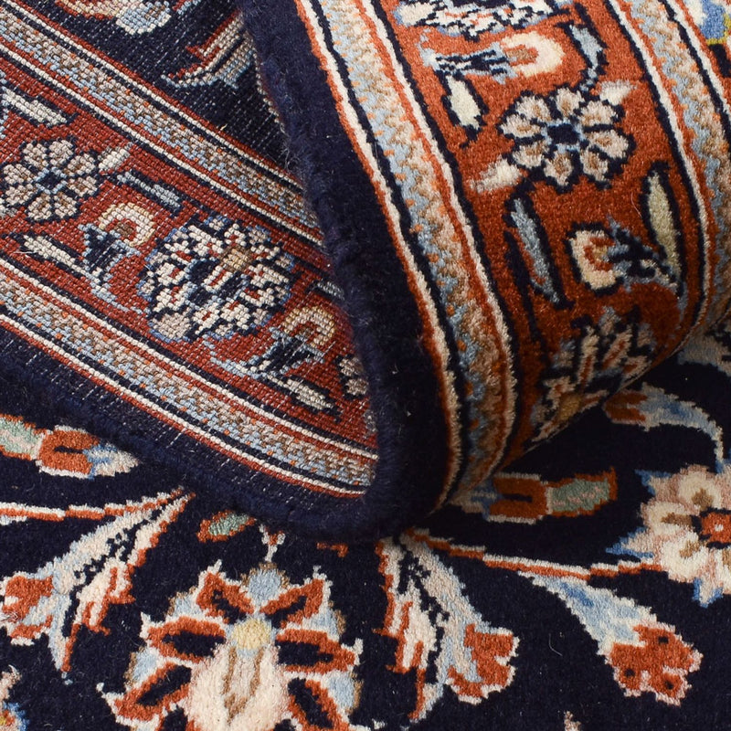 Biegacz Dywan perski - Keshan - 338 x 75 cm - ciemnoniebieski