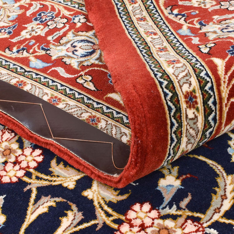 Perski dywan - Ghom - Królewski - 204 x 133 cm - ciemnoniebieski