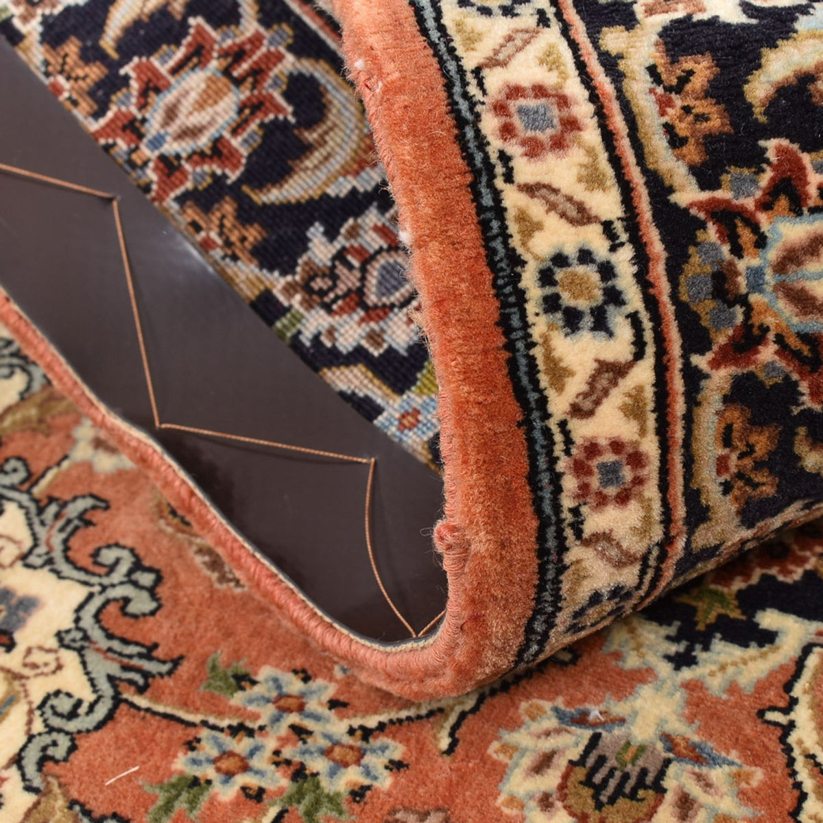 Dywan perski - Keshan - 110 x 77 cm - pomarańczowy