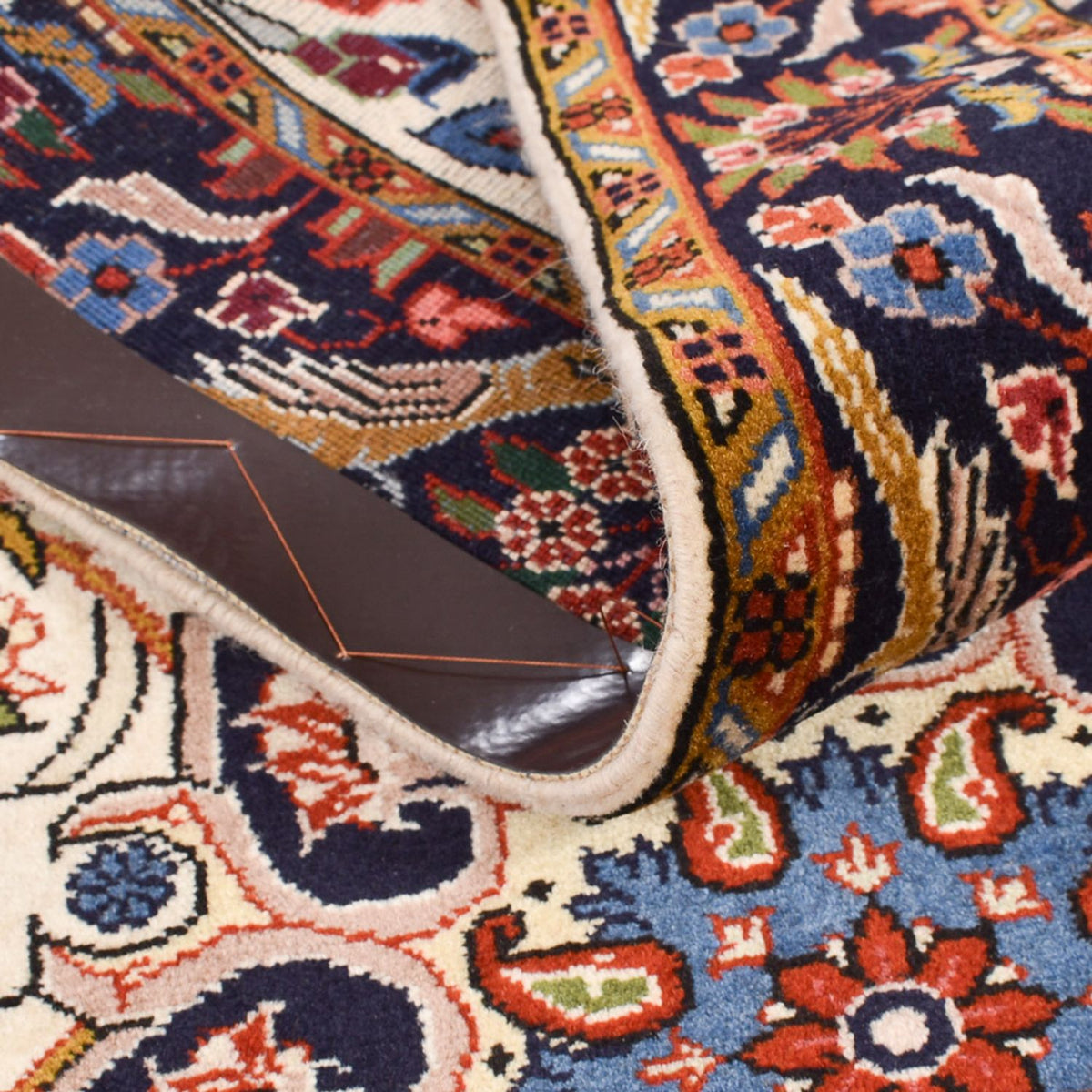 Biegacz Dywan perski - Bijar - 327 x 76 cm - beżowy