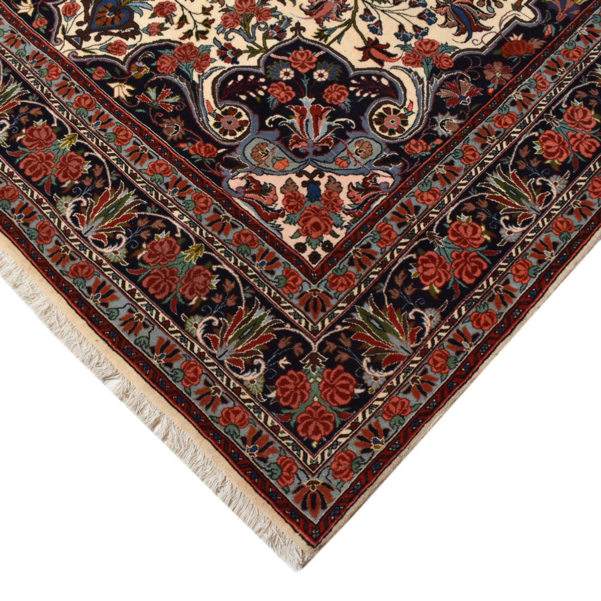 Dywan perski - Bijar - 298 x 203 cm - jasny beż