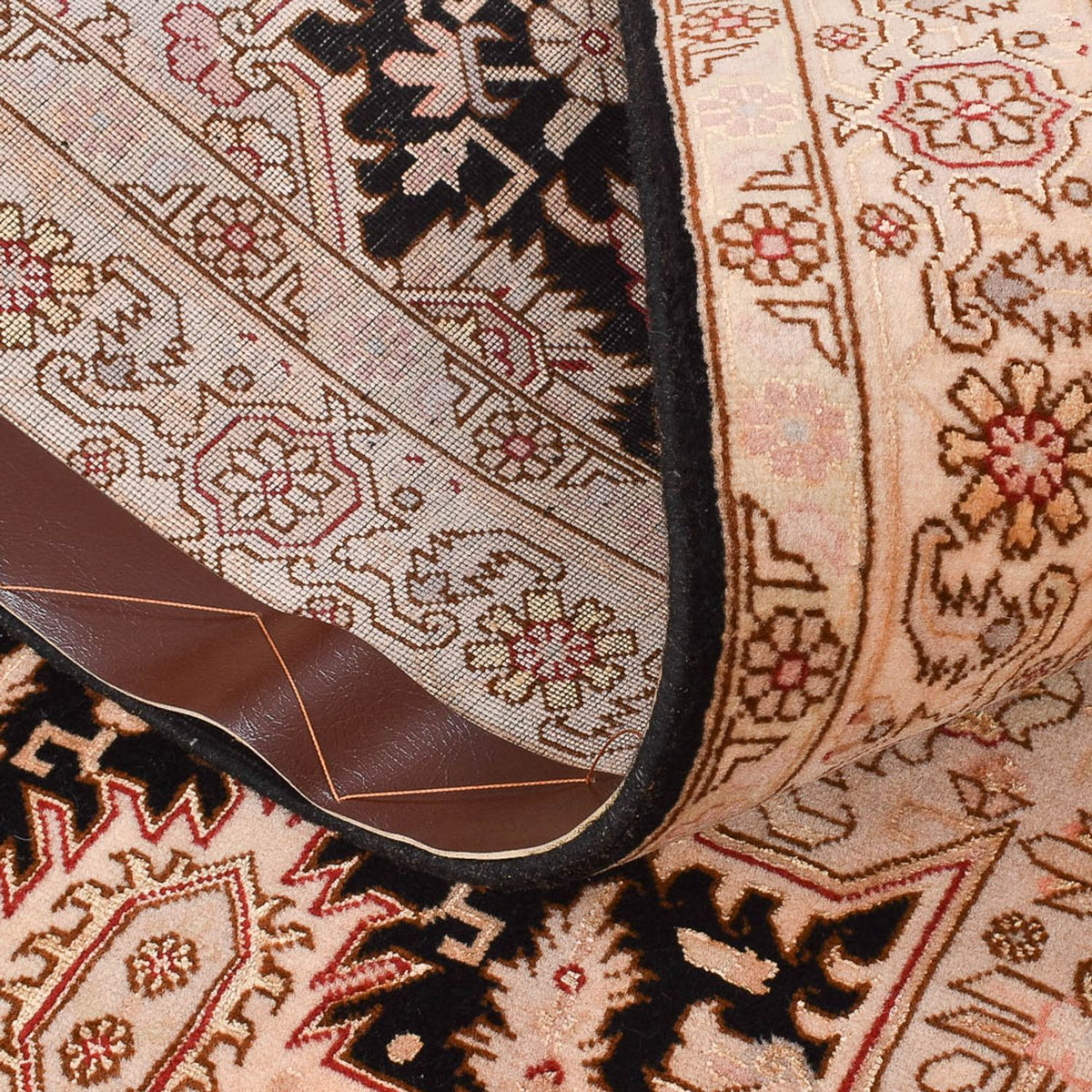 Biegacz Dywan perski - Tabriz - Królewski - 305 x 80 cm - jasny beż