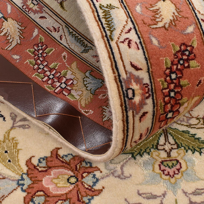 Biegacz Dywan perski - Tabriz - Królewski - 197 x 80 cm - beżowy