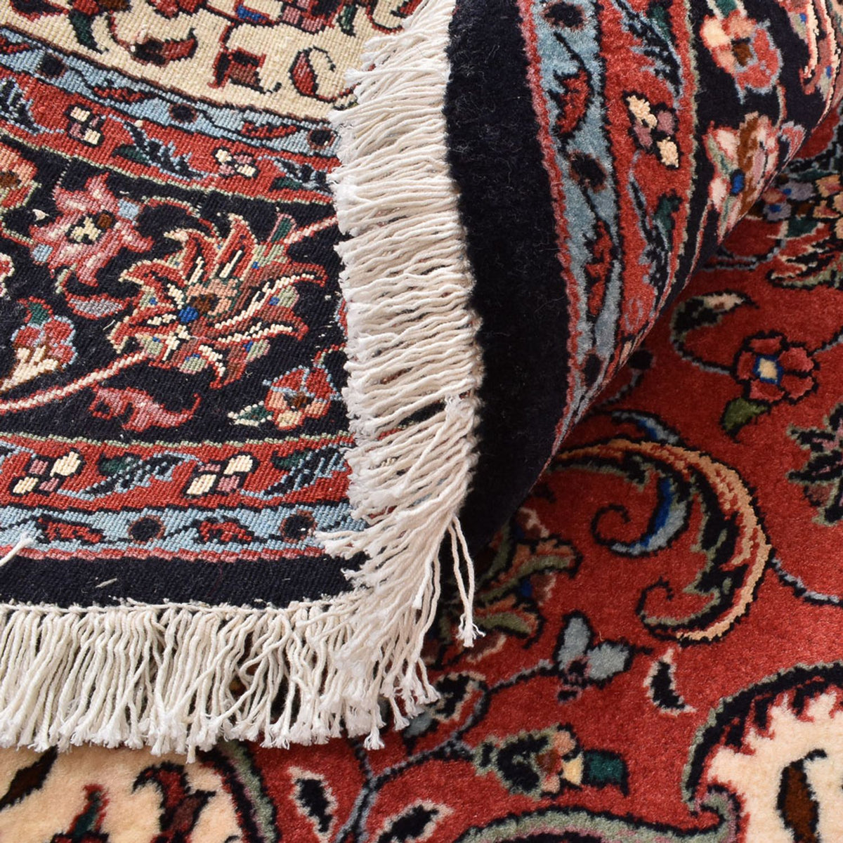 Dywan perski - Bijar okrągły  - 150 x 150 cm - czerwony