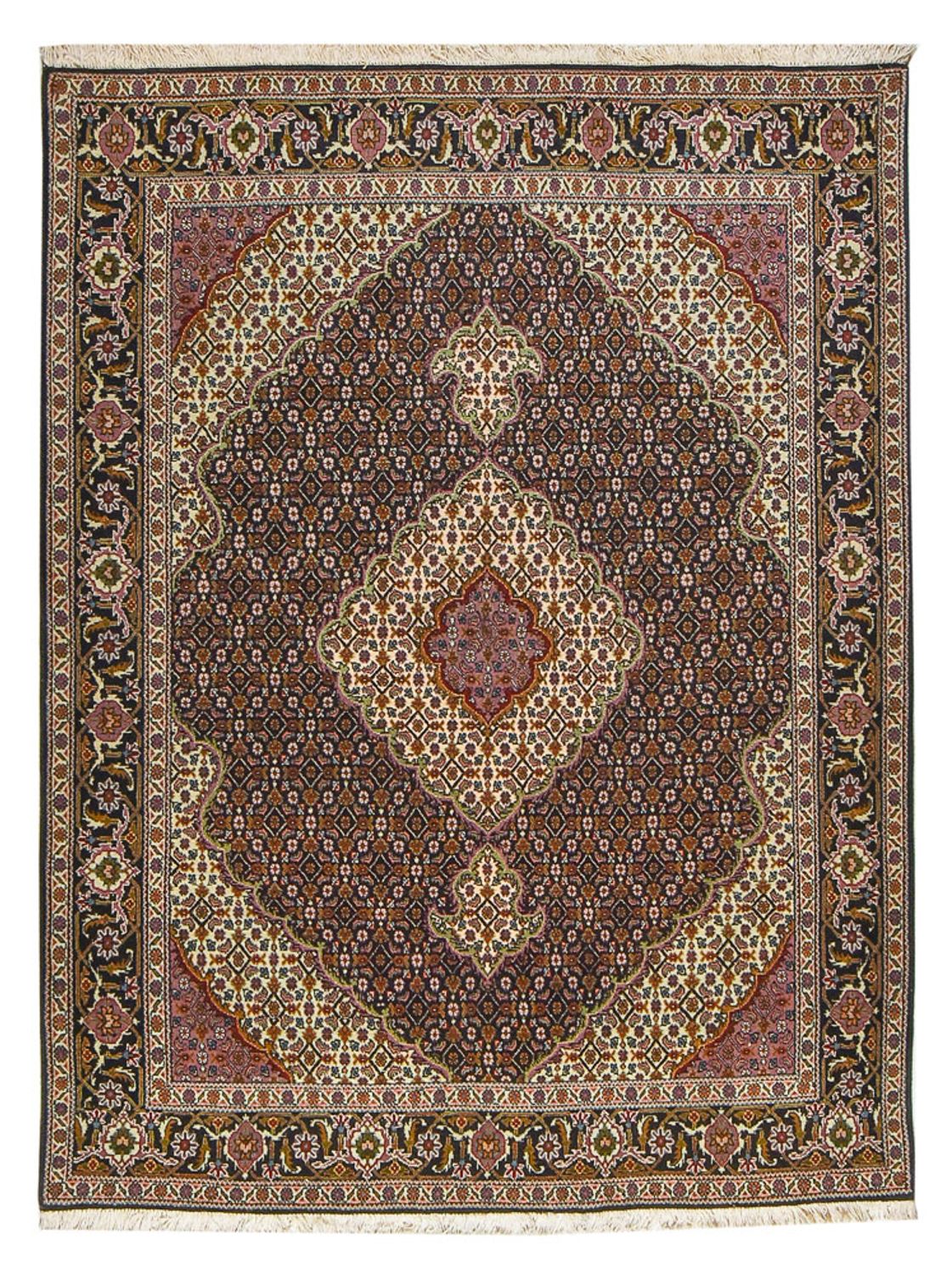 Dywan perski - Tabriz - Królewski - 202 x 152 cm - rdza