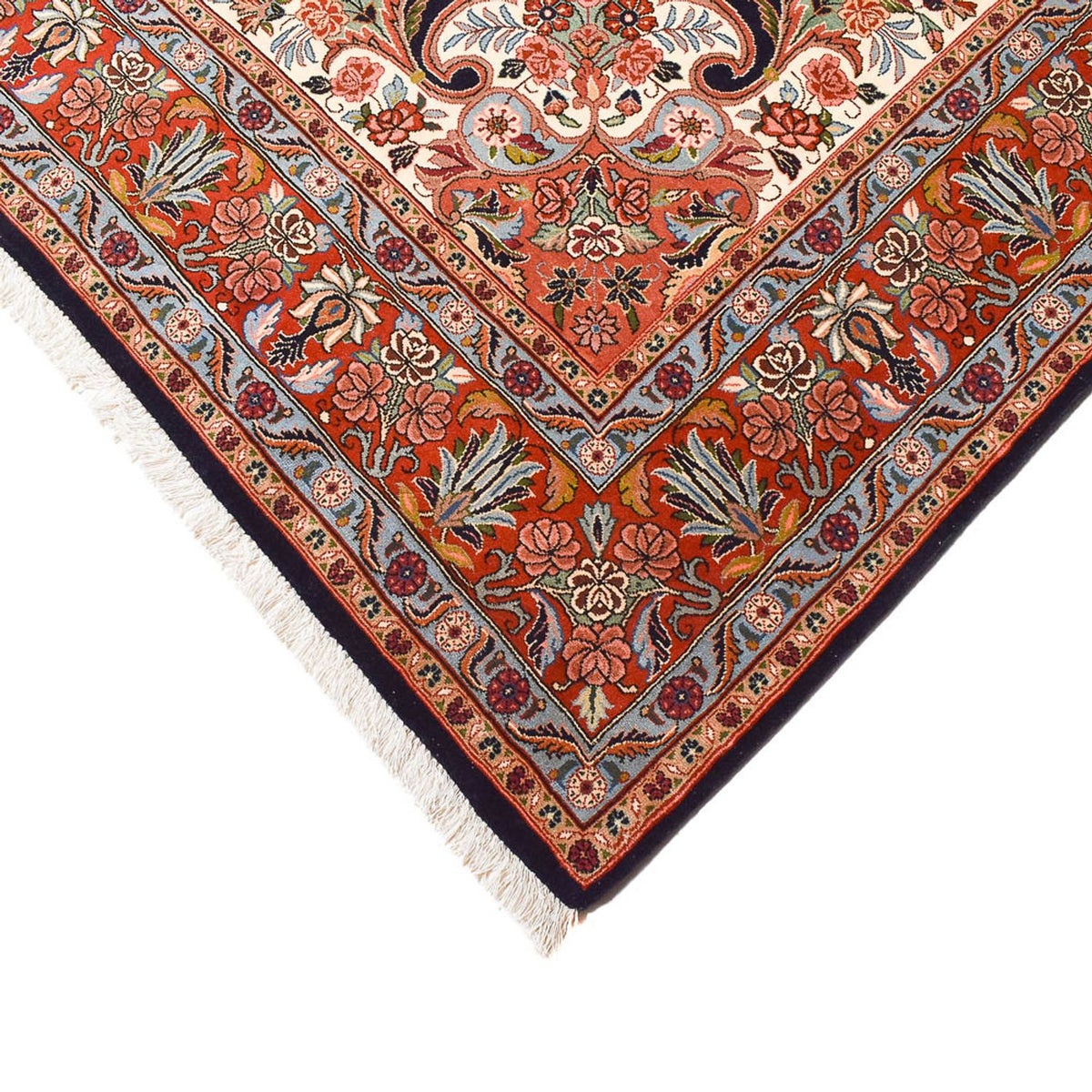 Dywan perski - Bijar - 298 x 199 cm - ciemnoniebieski