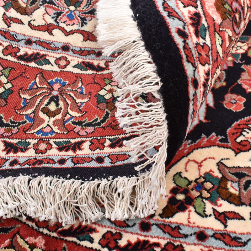 Dywan perski - Bijar okrągły  - 155 x 155 cm - ciemna czerwień