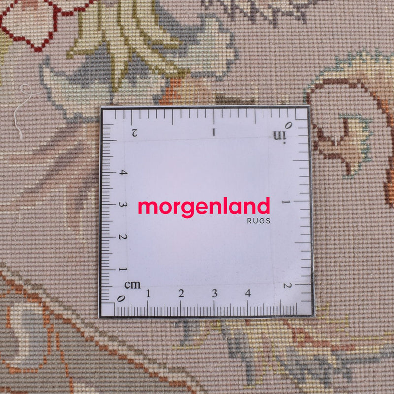 Dywan perski - Tabriz - Królewski okrągły  - 303 x 303 cm - beżowy