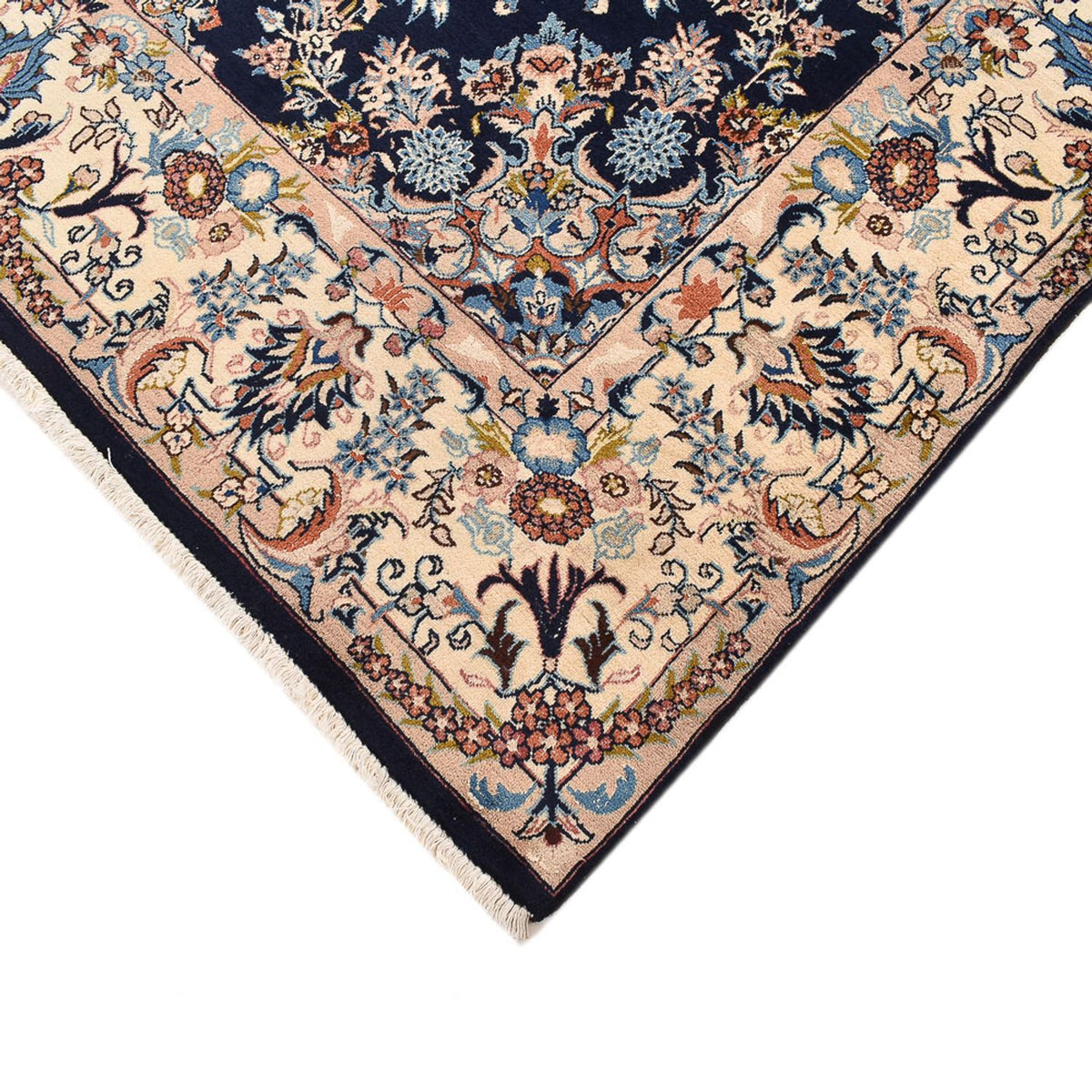 Dywan perski - Klasyczny kwadratowy  - 200 x 198 cm - ciemnoniebieski